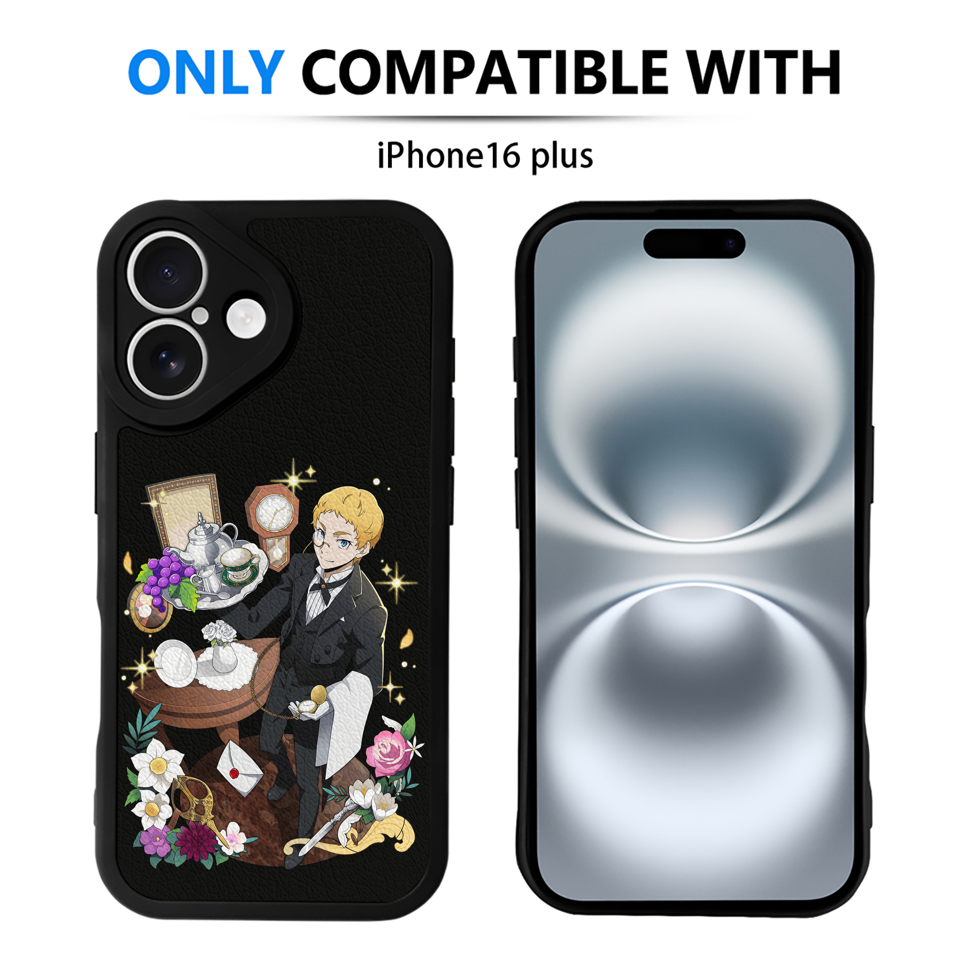（画像用） 文豪ストレイドッグス Bungo Stray Dogs 【iPhone 16シリーズ対応】シリコンスマホケース（レザー調） 材質：シリコン
